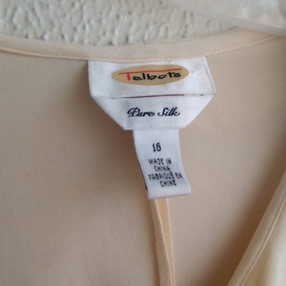 Talbots Cream Ruffle-Front Blouse - Picture 3 of 3